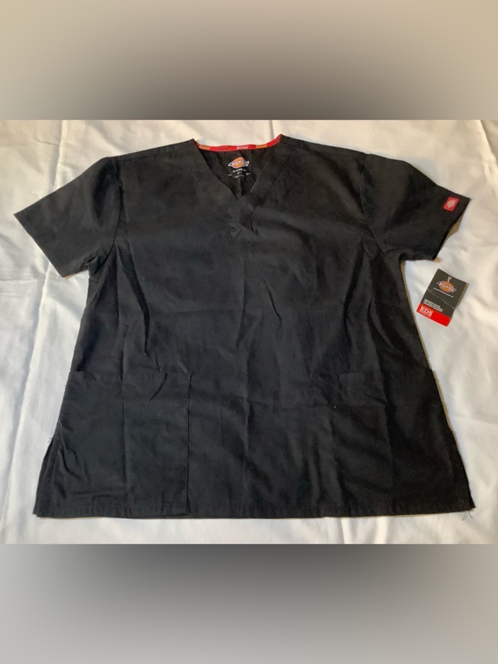 WOMENS DICKIES EDS SCRUB TOP SIZE S BLACK NWT